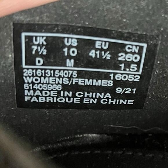 NWOB CLARKS‎ Standard Fit Pure Block Loafers Black Leather Women’s Size 10 - Picture 6 of 9